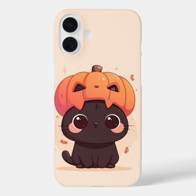 Kawaii Black Cat Case-Mate iPhone Case (Back)