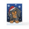 Kawaii Black & Tan Cavalier Spaniel Christmas Card
