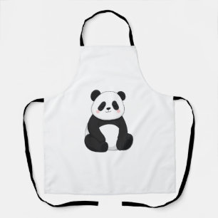 Kawaii Black & White Panda Apron