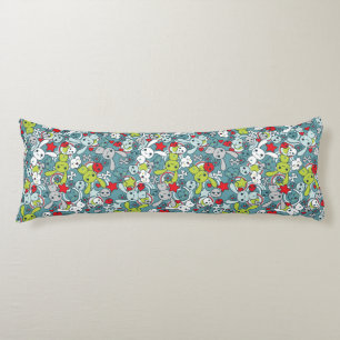 kawaii blue pattern body cushion