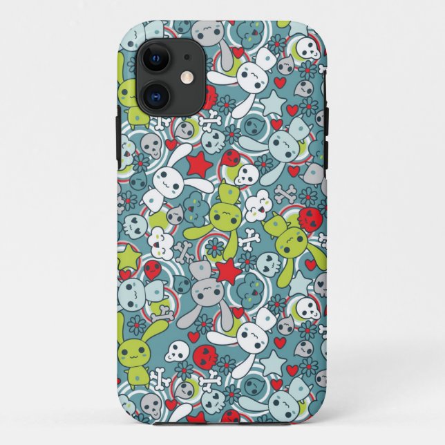 kawaii blue pattern Case-Mate iPhone case (Back)