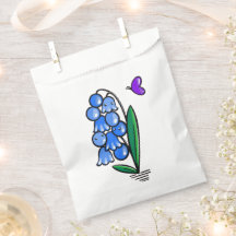 Kawaii Bluebells with Butterfly Favour bag