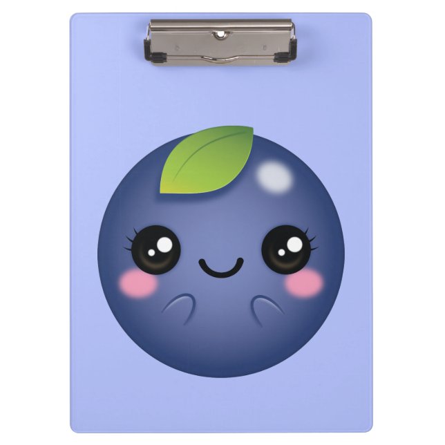 Kawaii Blueberry Clipboard (Front)