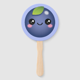 Kawaii Blueberry Hand Fan