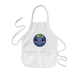 Kawaii Blueberry Kids Apron