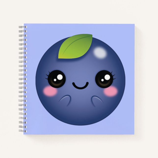 Kawaii Blueberry Notebook (Front)