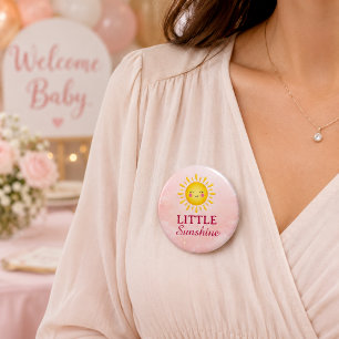 Kawaii Blush Pink Little Sunshine 7.5 Cm Round Badge