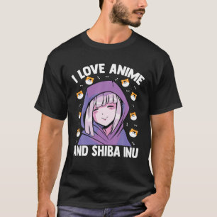 Kawaii Blushing Otaku Girl - I Love Anime And Shib T-Shirt