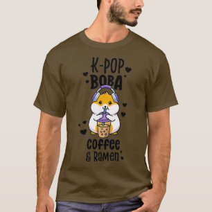 Kawaii Boba And KPop Shirt Girls Coffee Ramen