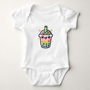 Kawaii boba  baby bodysuit
