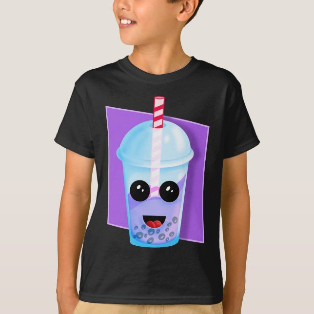 Kawaii Boba Fruit Milk Tea, Christmas Gift, Birthd T-Shirt (Front)