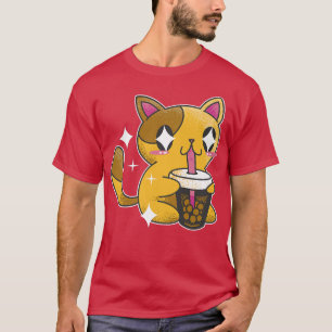 Kawaii Boba Tea Cat Japan Sweet  T-Shirt