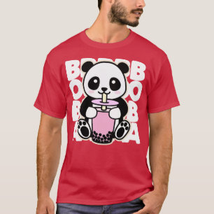 Kawaii Boba Tea Cute  Panda Kawaii Bubble Tea Drin T-Shirt