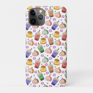 Kawaii Boba Tea Pattern iPhone 11 Pro Case