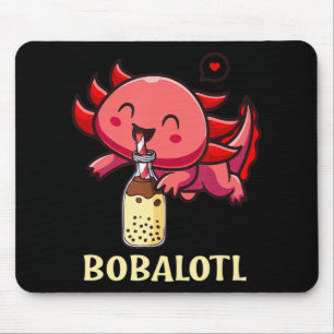 Kawaii Bobalotl Axolotl Boba Tea Bubble Milk Anime Mouse Mat