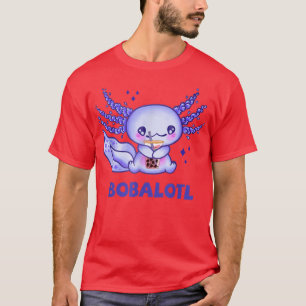 Kawaii Bobalotl Axolotl Bubble Boba Tea For Women T-Shirt