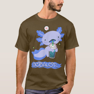 Kawaii Bobalotl Boba Tea Anime Axolotl Gift Kids G T-Shirt