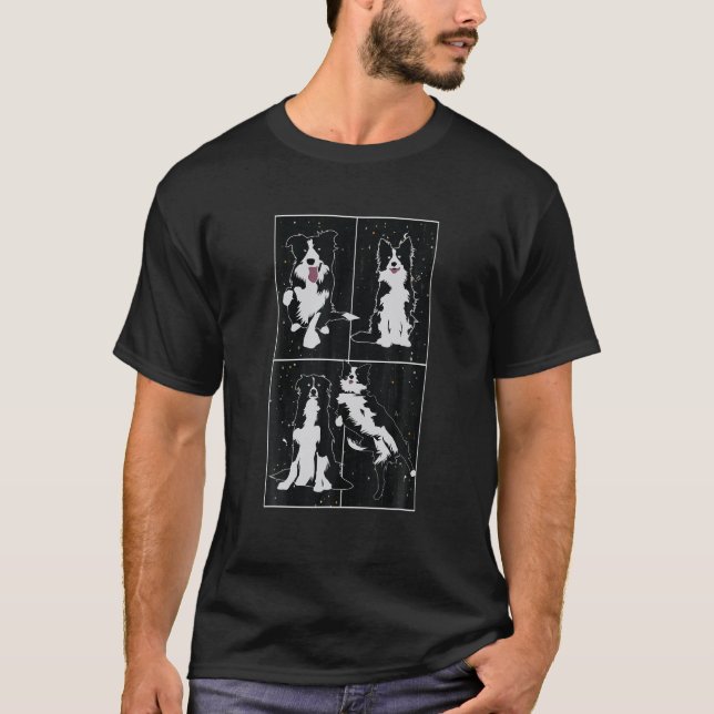 Kawaii Border Collie Breed Tricks Animal Dog Lover T-Shirt (Front)