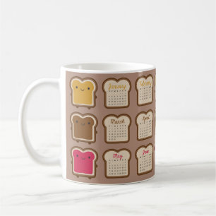 Kawaii Bread 2027 Calendar Coffee Mug