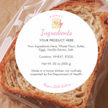 Kawaii Bread Pink Bakery Ingredient List