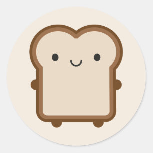 Kawaii Bread / Toast Classic Round Sticker