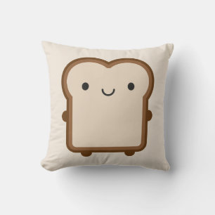 Kawaii Bread / Toast Reversible Cushion