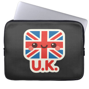 Kawaii British Flag – Cute UK Design Laptop Sleeve