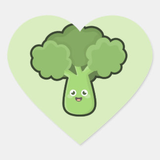 Kawaii Broccoli Heart Sticker