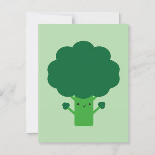 Kawaii Broccoli Postcard