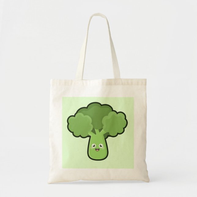 Kawaii Broccoli Tote Bag (Front)