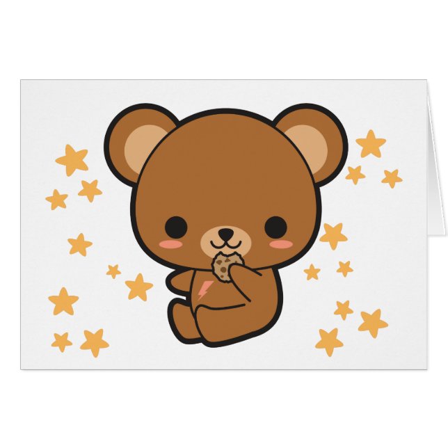 Kawaii Brown Bear (Front Horizontal)