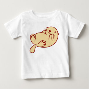 Kawaii Brown Sea Otter Baby T-Shirt