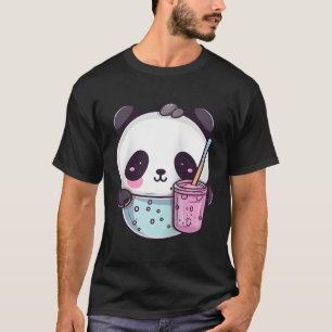 Kawaii Bubble Tea Panda Boba-Tea Japanese Baseball T-Shirt