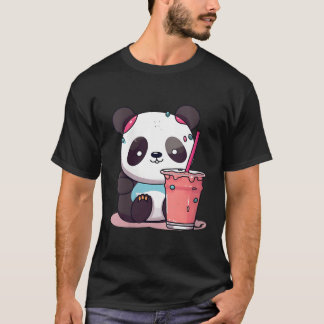 Kawaii Bubble Tea Panda Boba-Tea Japanese T-Shirt