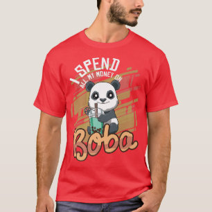 Kawaii Bubble Tea Panda Funny Boba Tea  1200 T-Shirt