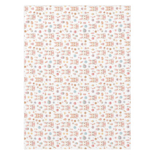 Kawaii Bunny Café Easter Cute Chibi Bunnies  Tablecloth