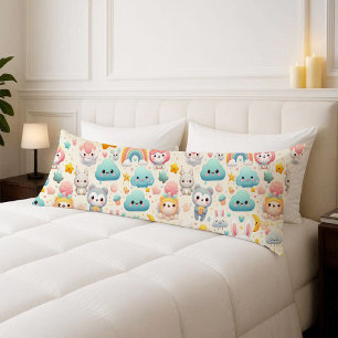 Kawaii Bunny Pastel Whimsical Nursery Body Pillow