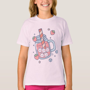 Kawaii Bunny Strawberry Drink T-Shirt