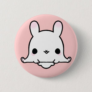 Kawaii Bunny (You change the Background!) 6 Cm Round Badge