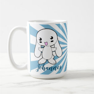 Kawaii Bunny's Hug Custom Coffee Mug