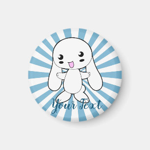 Kawaii Bunny's Hug Custom Magnet