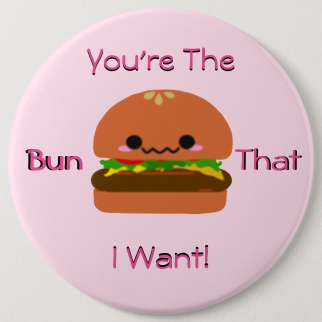 Kawaii Burger 6 Cm Round Badge (Front)