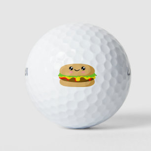 Kawaii Burger Golf Balls