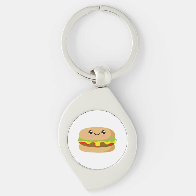 Kawaii Burger Key Ring (Front)