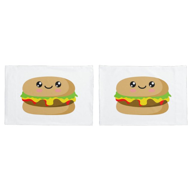 Kawaii Burger Pillowcase (Back-Set)