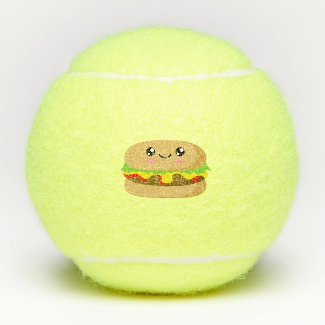 Kawaii Burger Tennis Balls (Front)
