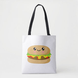 Kawaii Burger Tote Bag