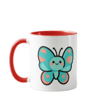 Kawaii Butterfly Coffee Mug Kitchen Office Art