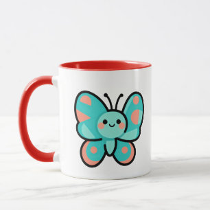 Kawaii Butterfly Coffee Mug Kitchen Office Art