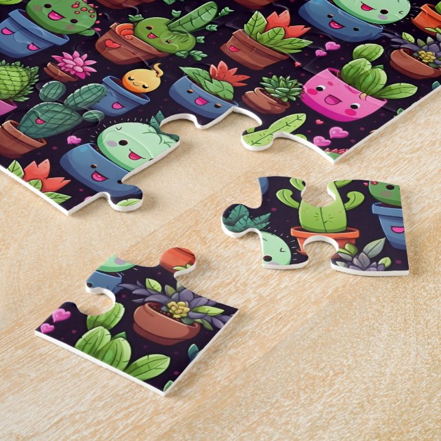 Kawaii Cactus Jigsaw Puzzle (Side)